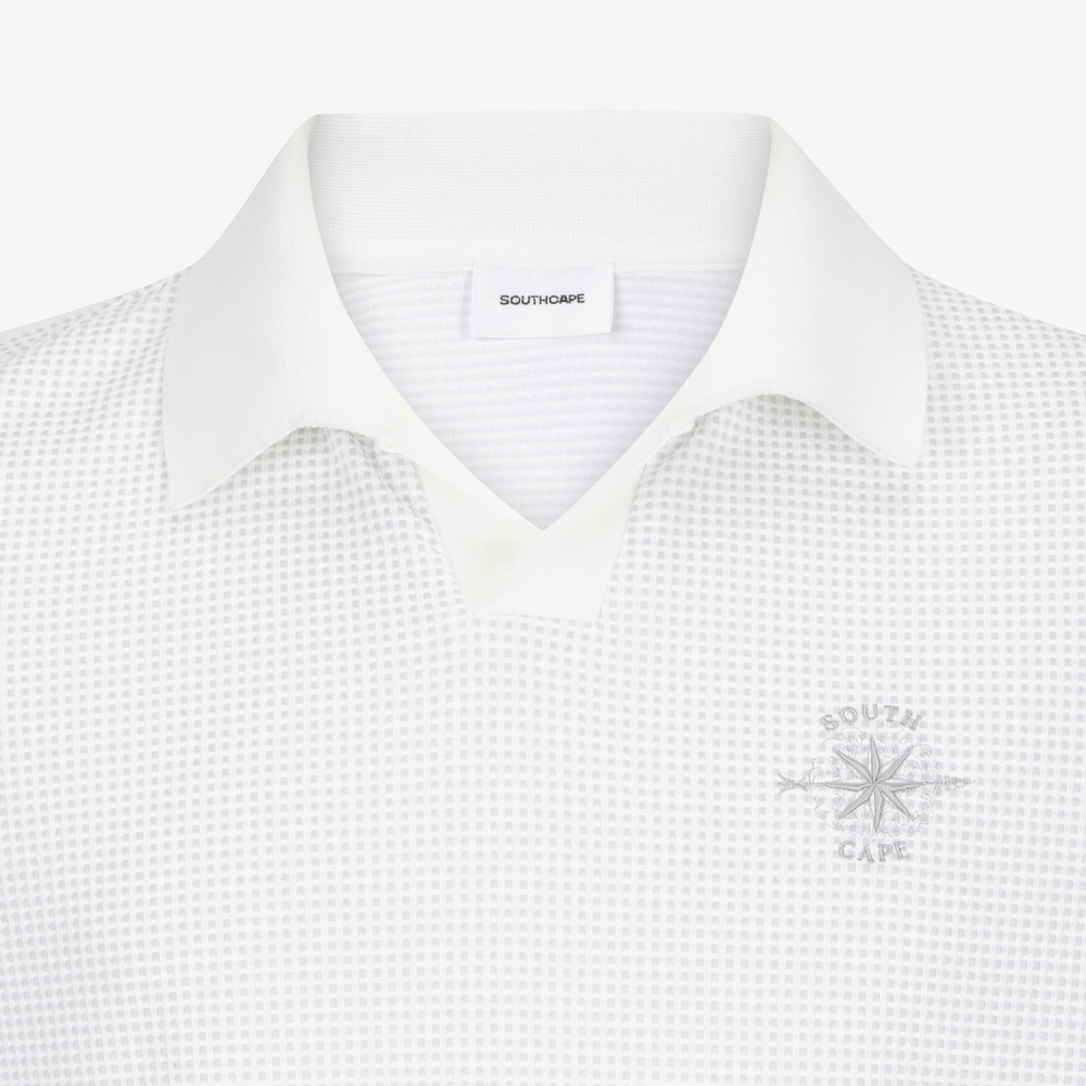 Southcross Gingham Check Open-Collar T-Shirt_LG