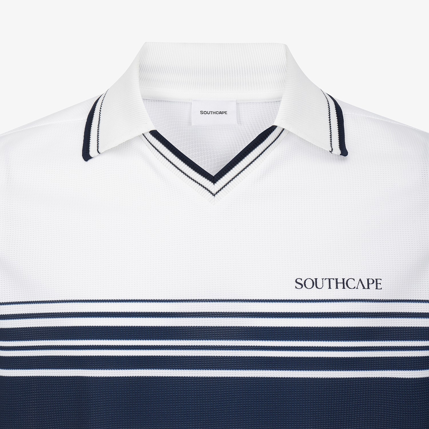Stripe V-Neck Collar T-Shirt_NA
