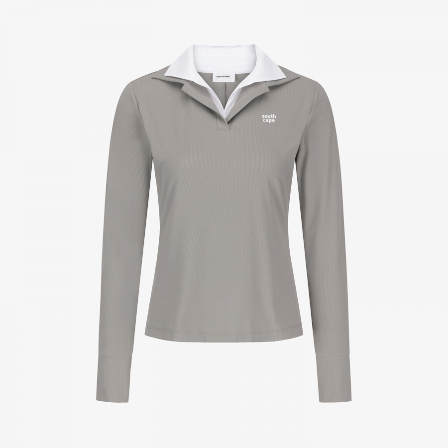 Cool-Touch Layered Collar T-Shirt_GY