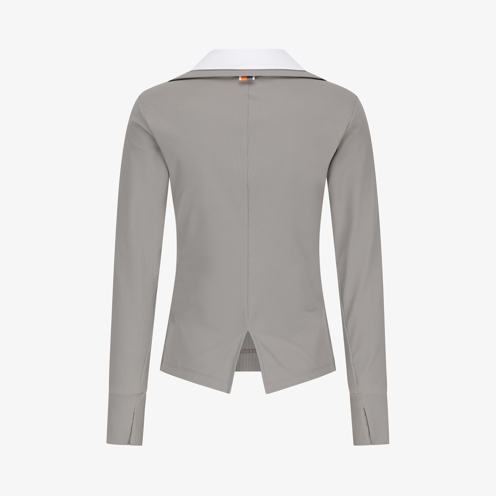 Cool-Touch Layered Collar T-Shirt_GY