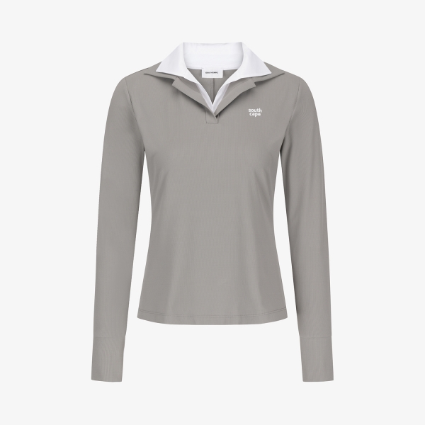Cool-Touch Layered Collar T-Shirt_GY