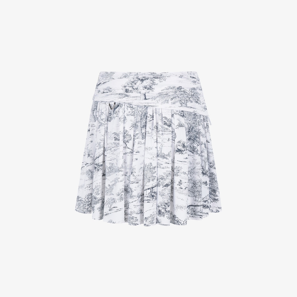Southcross Namhae Heritage Grid Mesh Flare Skirt_NA