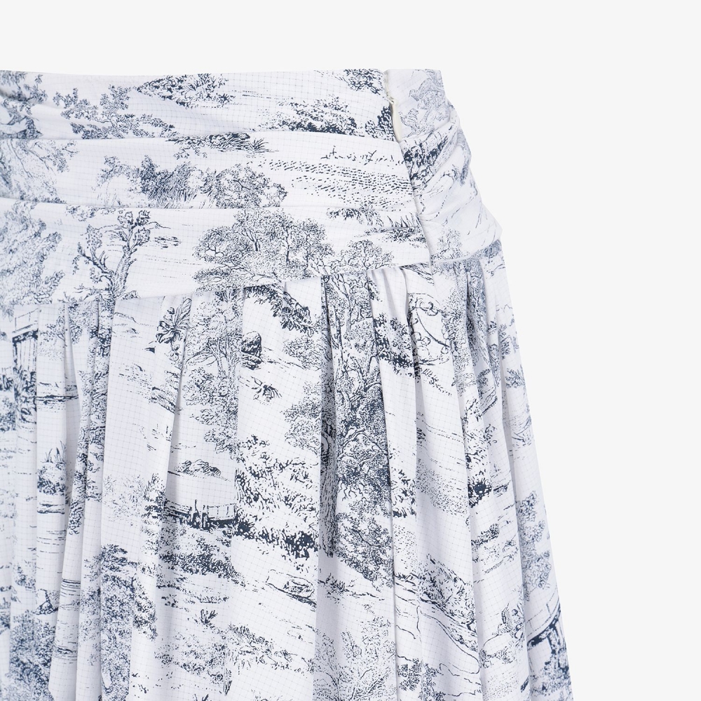 Southcross Namhae Heritage Grid Mesh Flare Skirt_NA