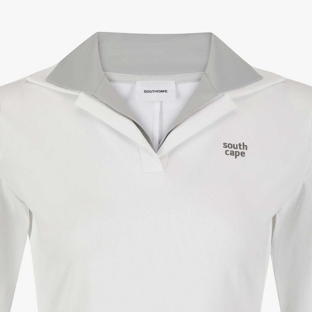 Cool-Touch Layered Collar T-Shirt_WT