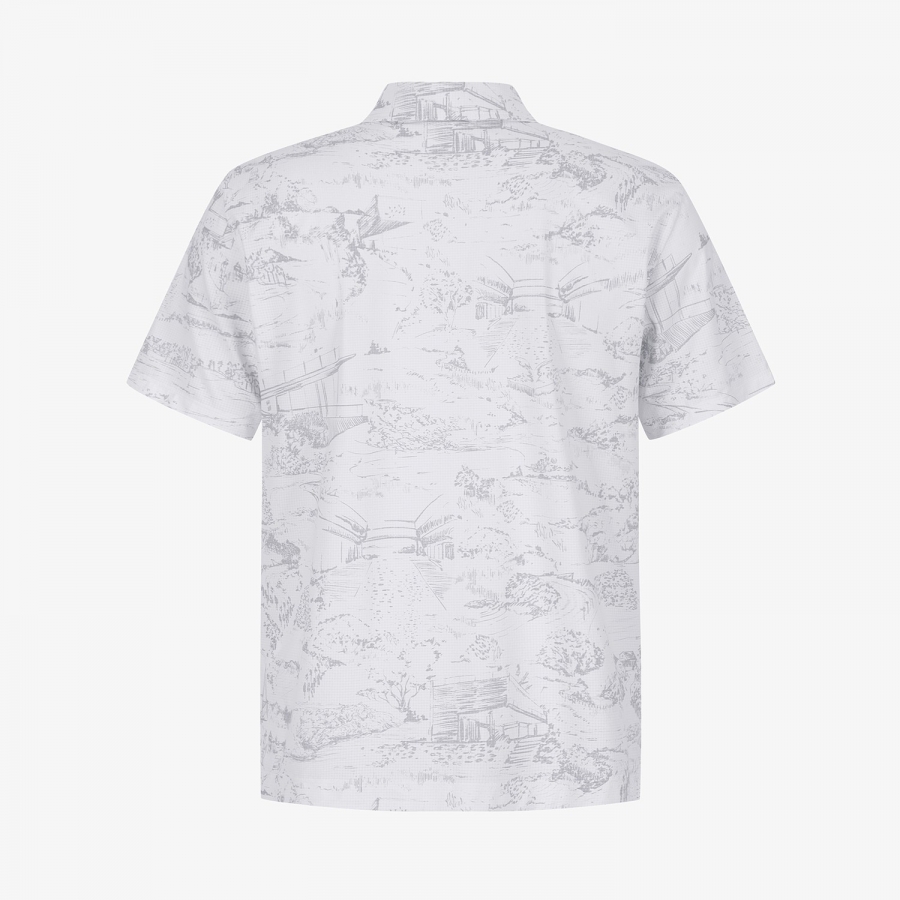 Namhae Heritage Grid Mesh Collar T-Shirt_LG