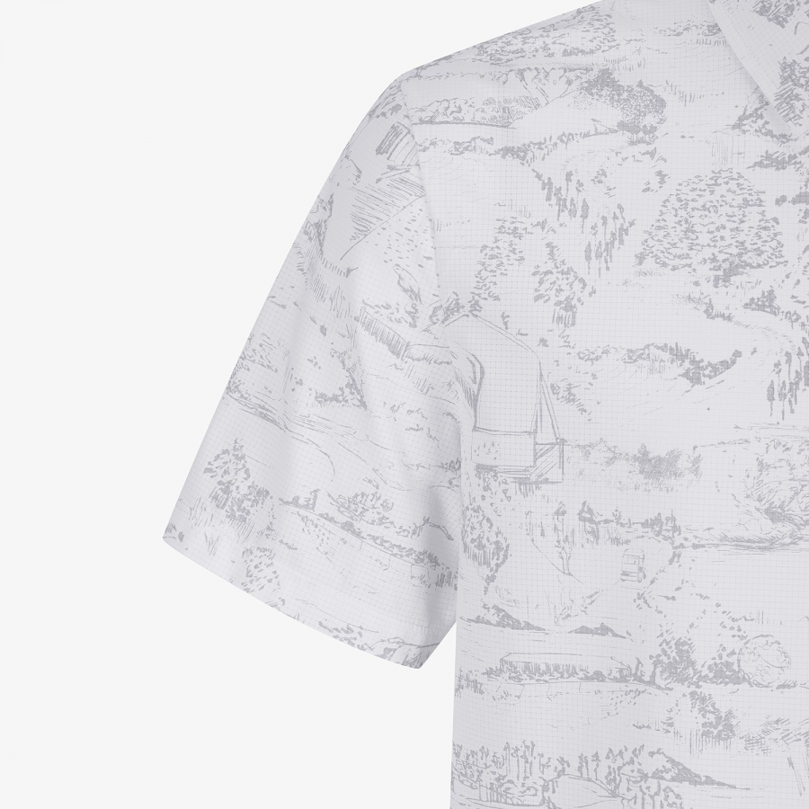 Namhae Heritage Grid Mesh Collar T-Shirt_LG