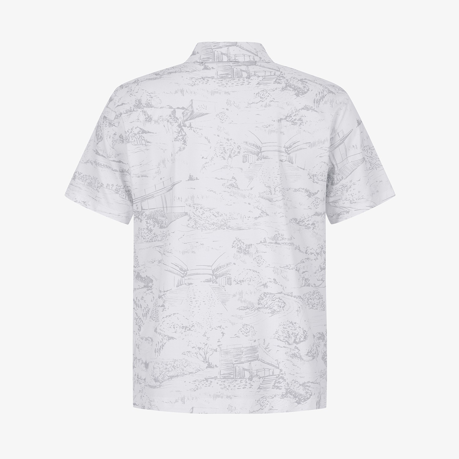 Namhae Heritage Grid Mesh Collar T-Shirt_LG