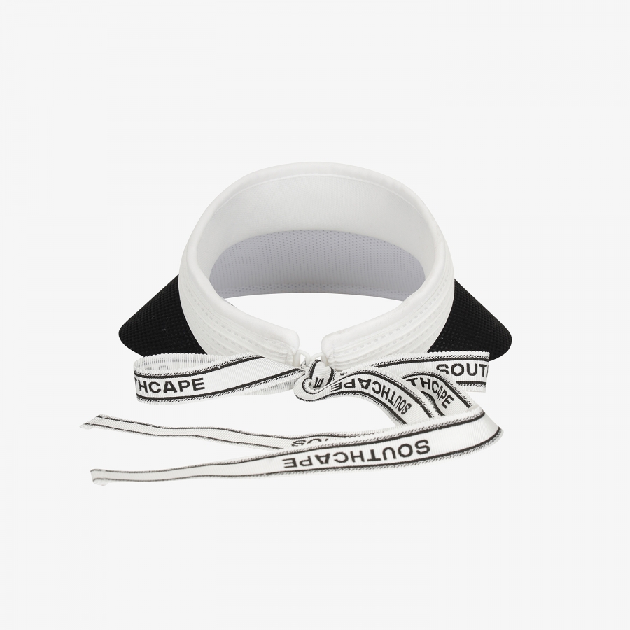 Contrast Logo Strap Visor_WT