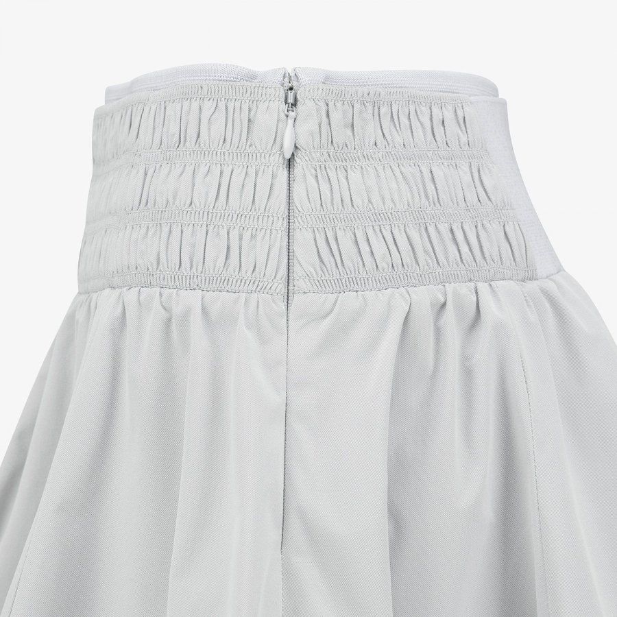 Smocking Flare Twill Skirt_LG