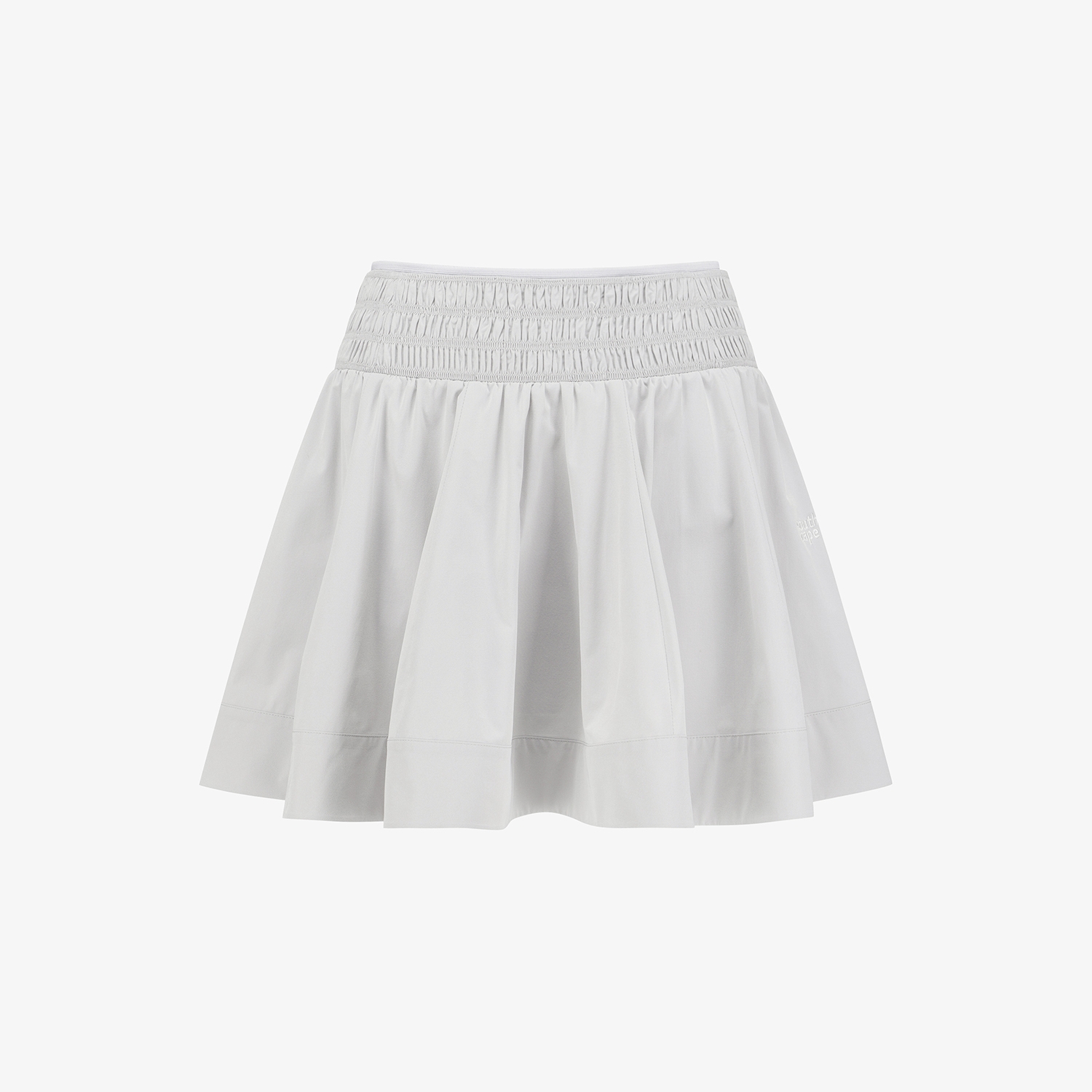 Smocking Flare Twill Skirt_LG