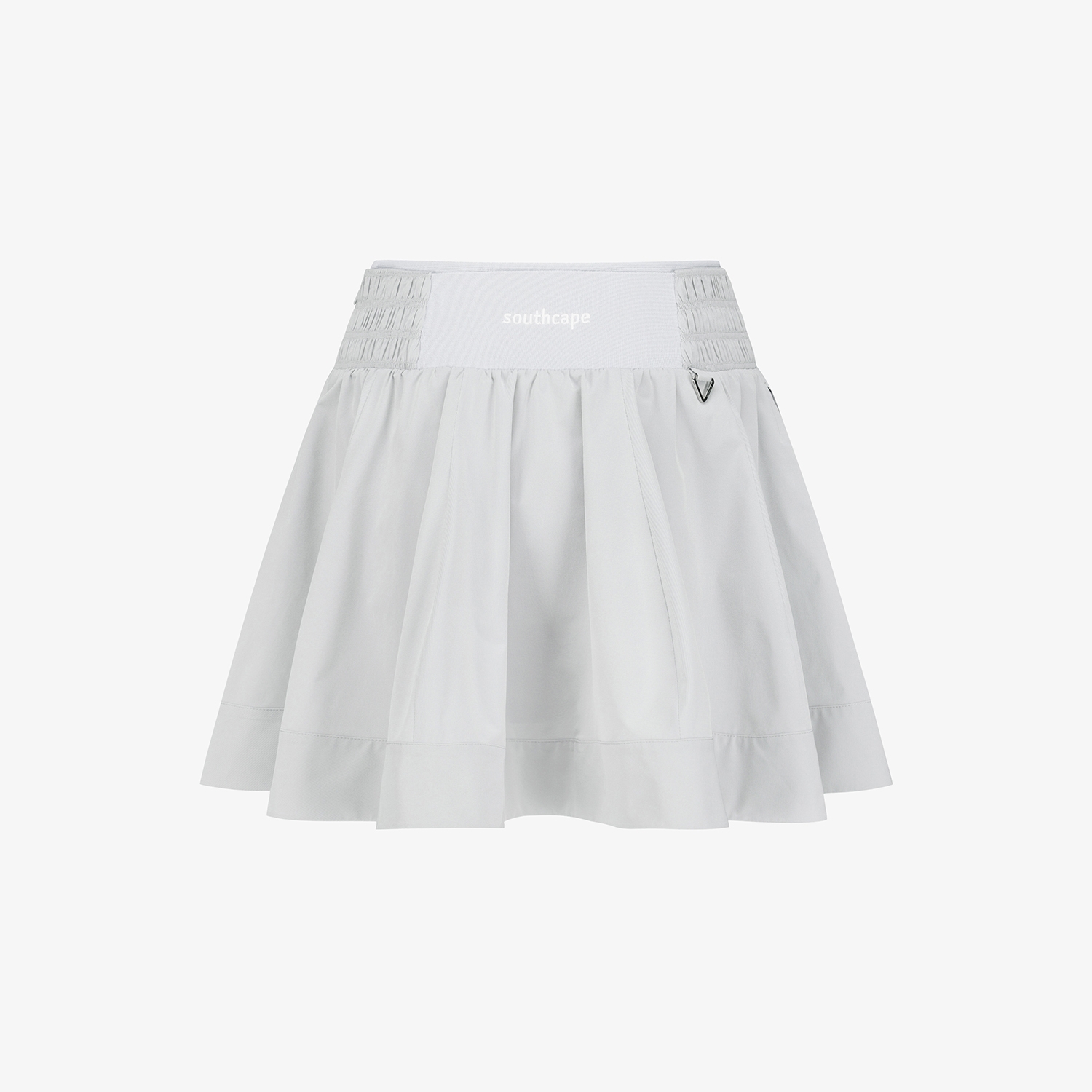 Smocking Flare Twill Skirt_LG