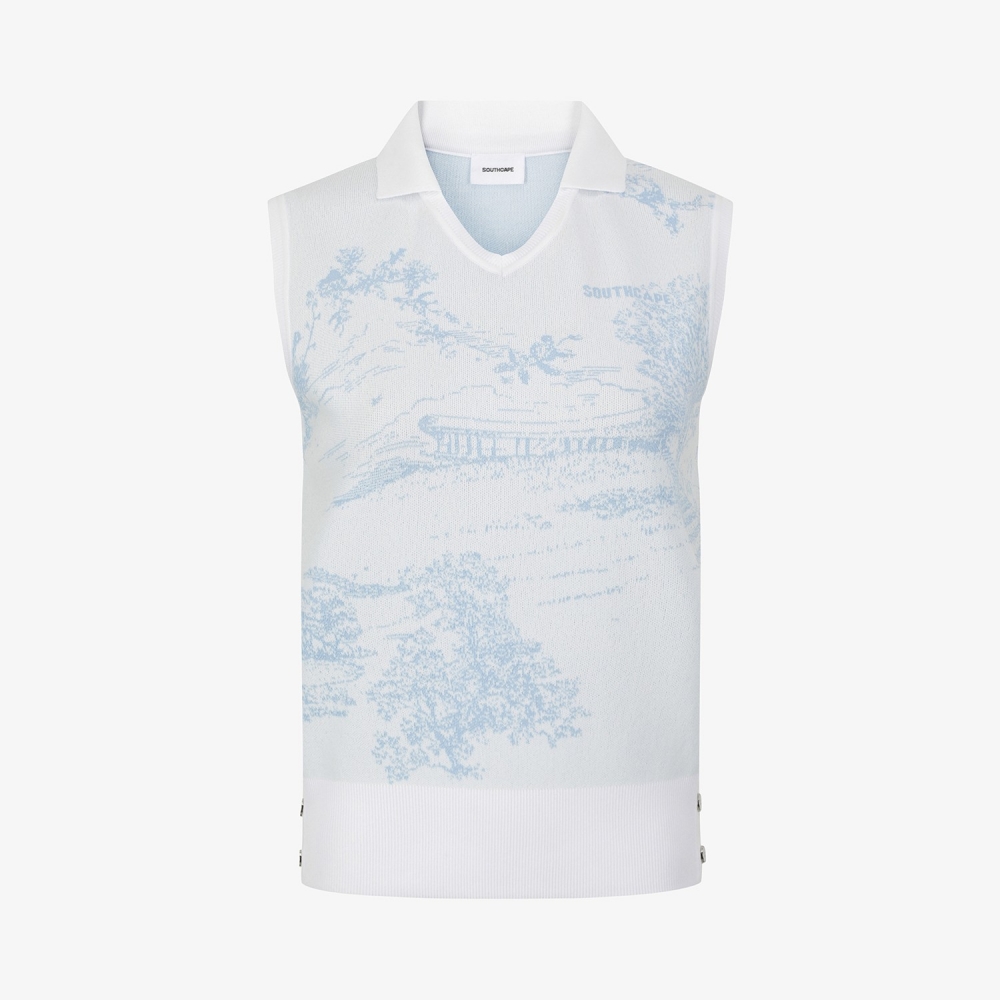 Namhae Heritage V-Neck Knit Sleeveless_LB