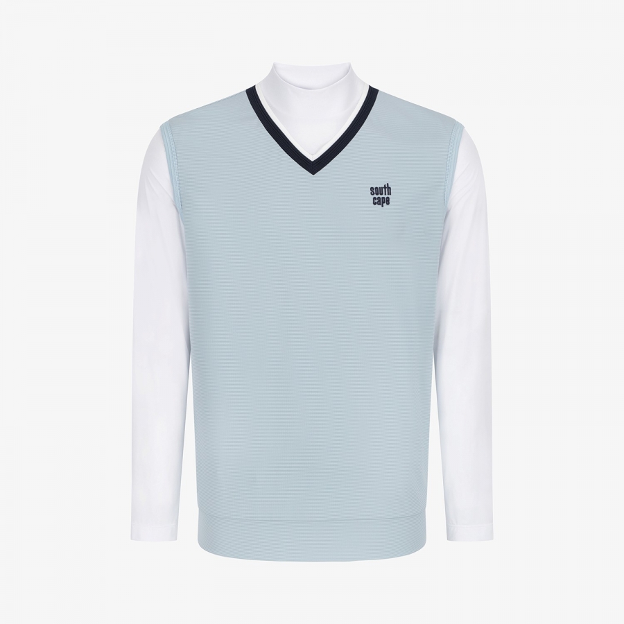 Layered Mock-Neck Performance T-Shirt_LB