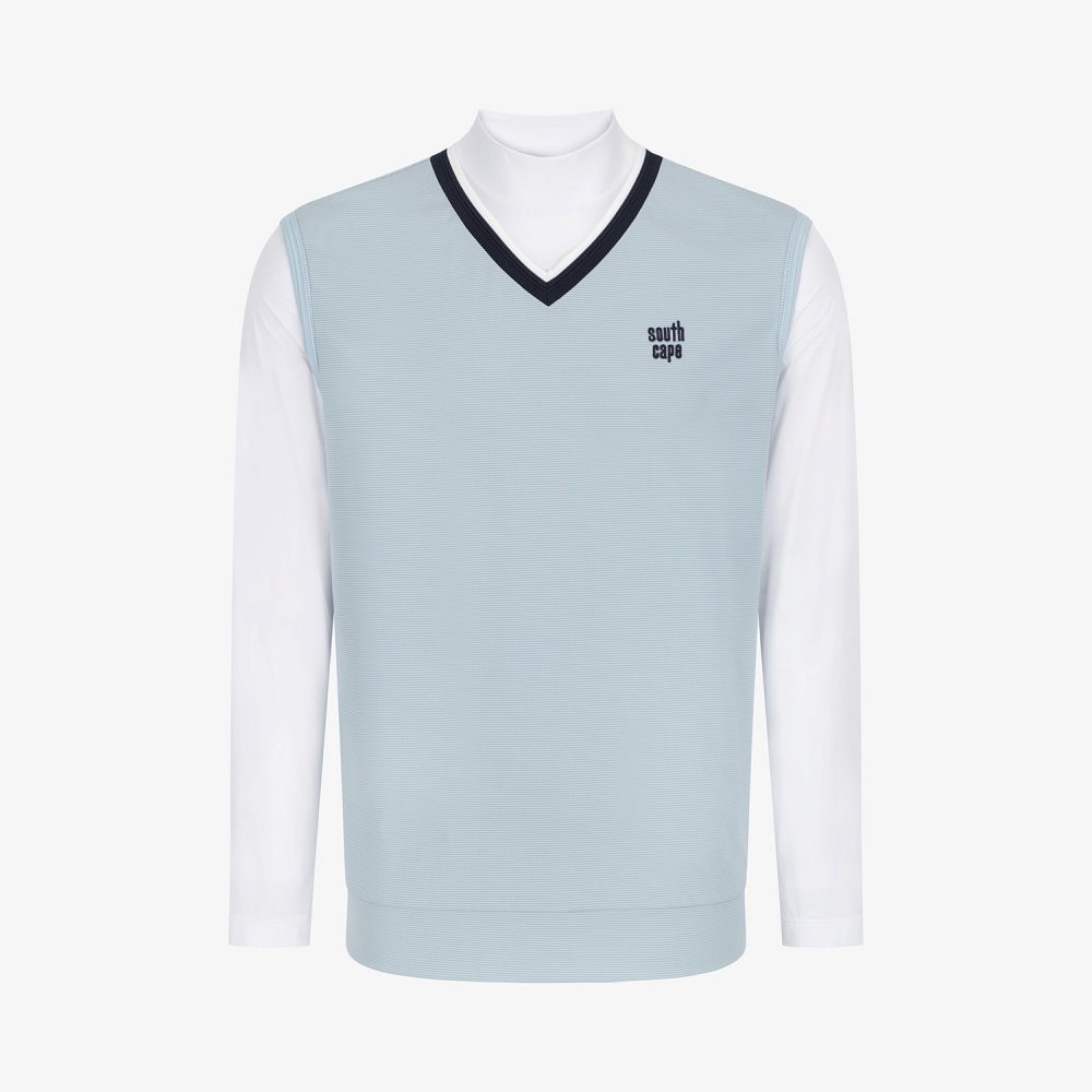 Layered Mock-Neck Performance T-Shirt_LB