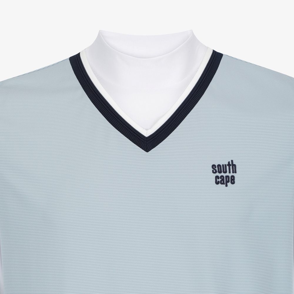 Layered Mock-Neck Performance T-Shirt_LB