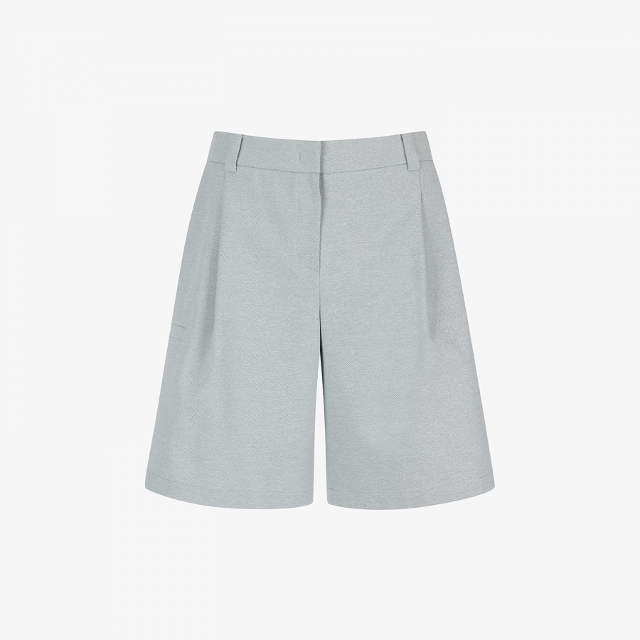Pintuck Bermuda Pants_BL
