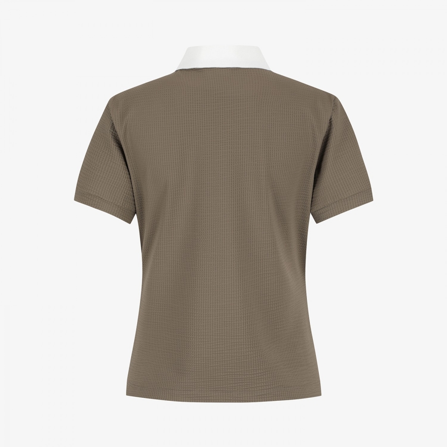 Waffle Texture Collar T-Shirt_BR