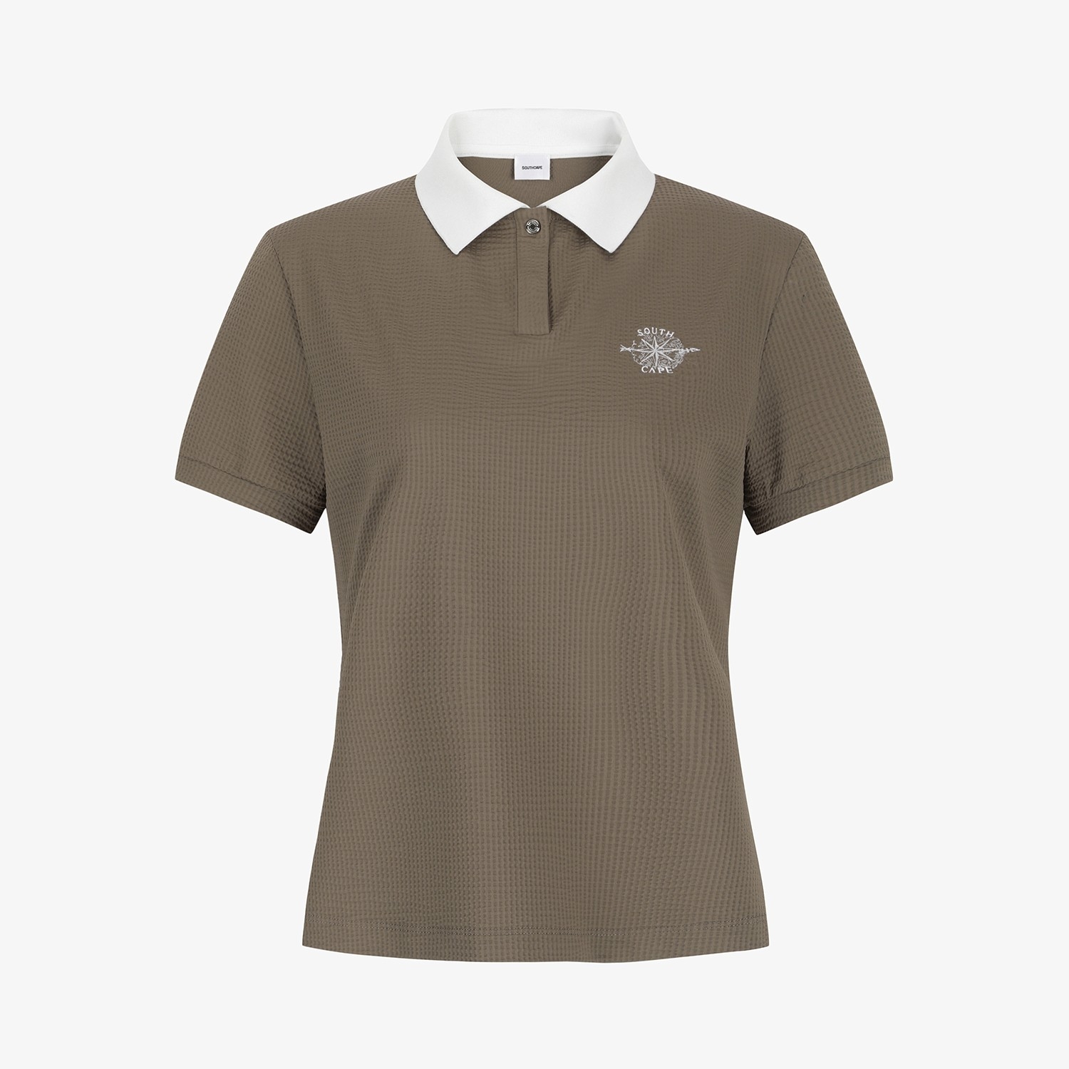 Waffle Texture Collar T-Shirt_BR