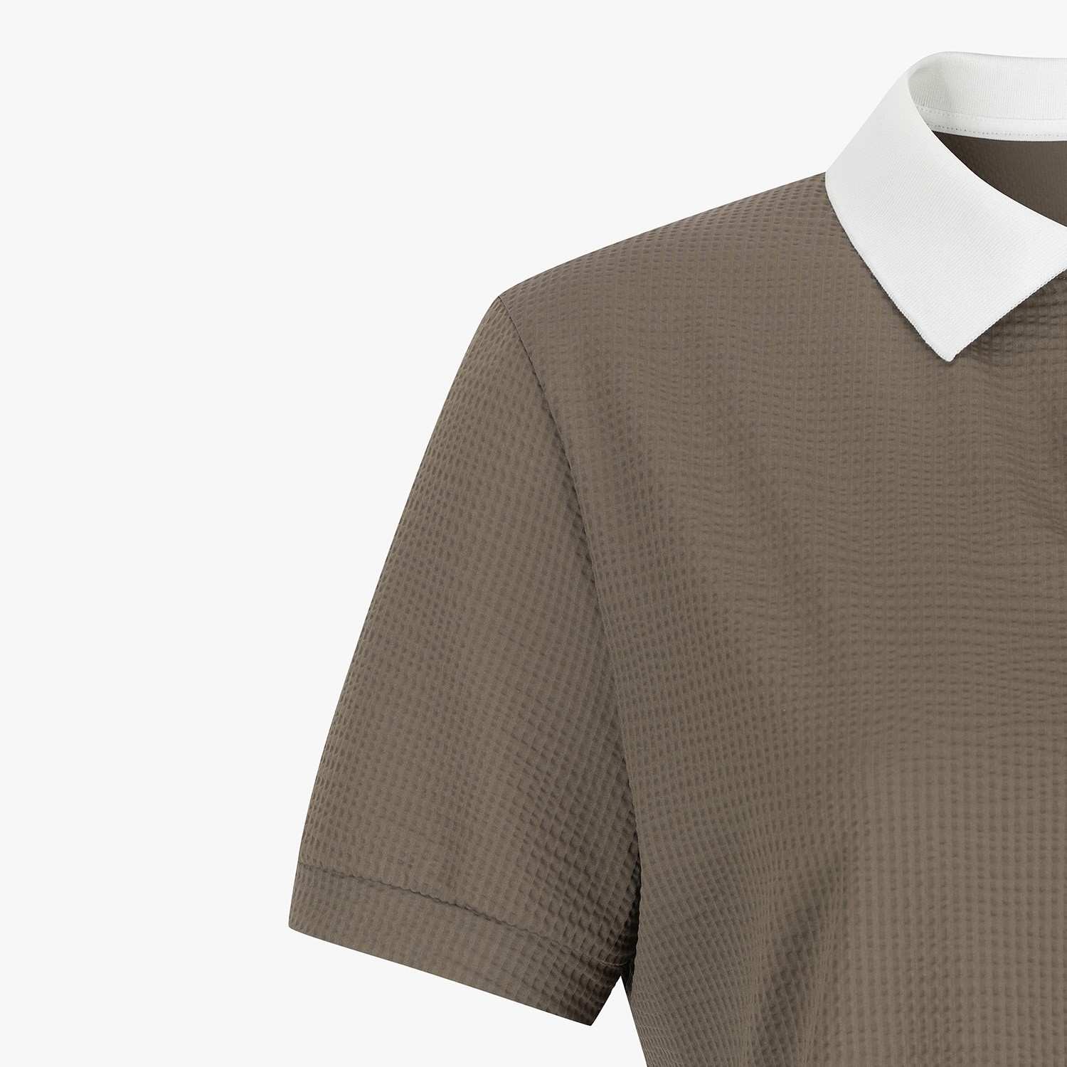 Waffle Texture Collar T-Shirt_BR