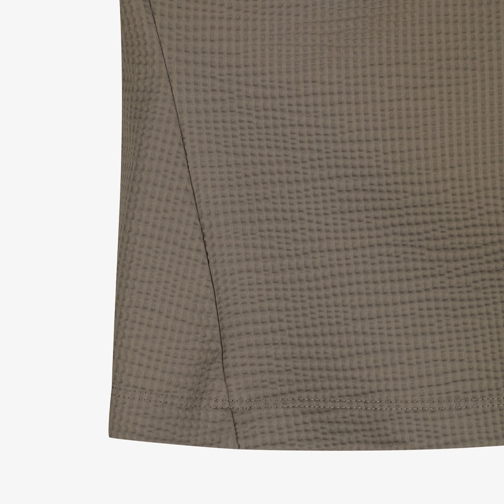 Waffle Texture Collar T-Shirt_BR