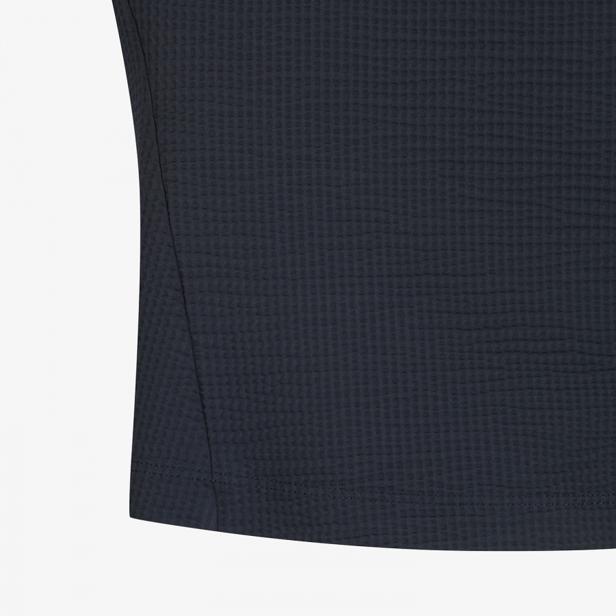 Waffle Texture Collar T-Shirt_NA