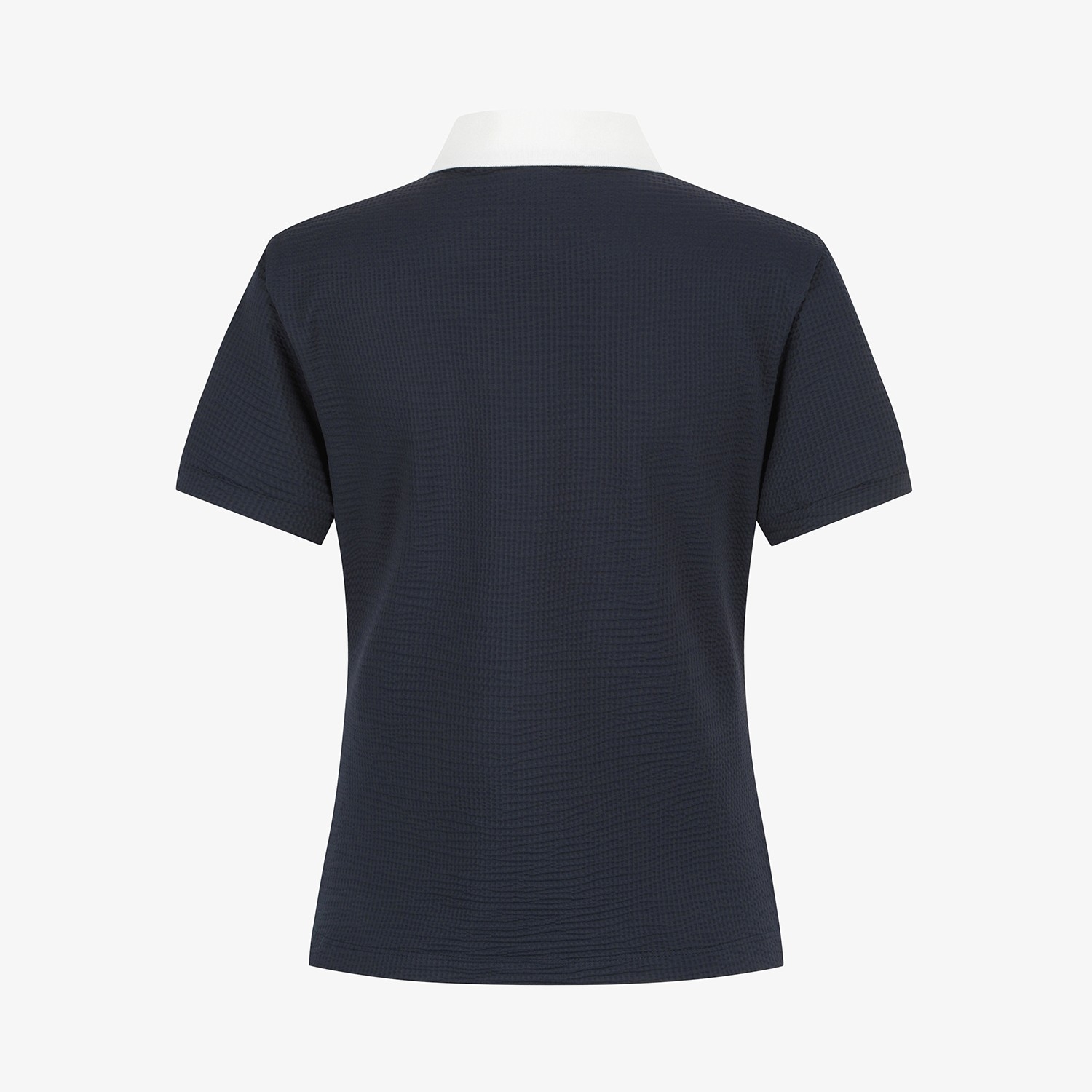 Waffle Texture Collar T-Shirt_NA