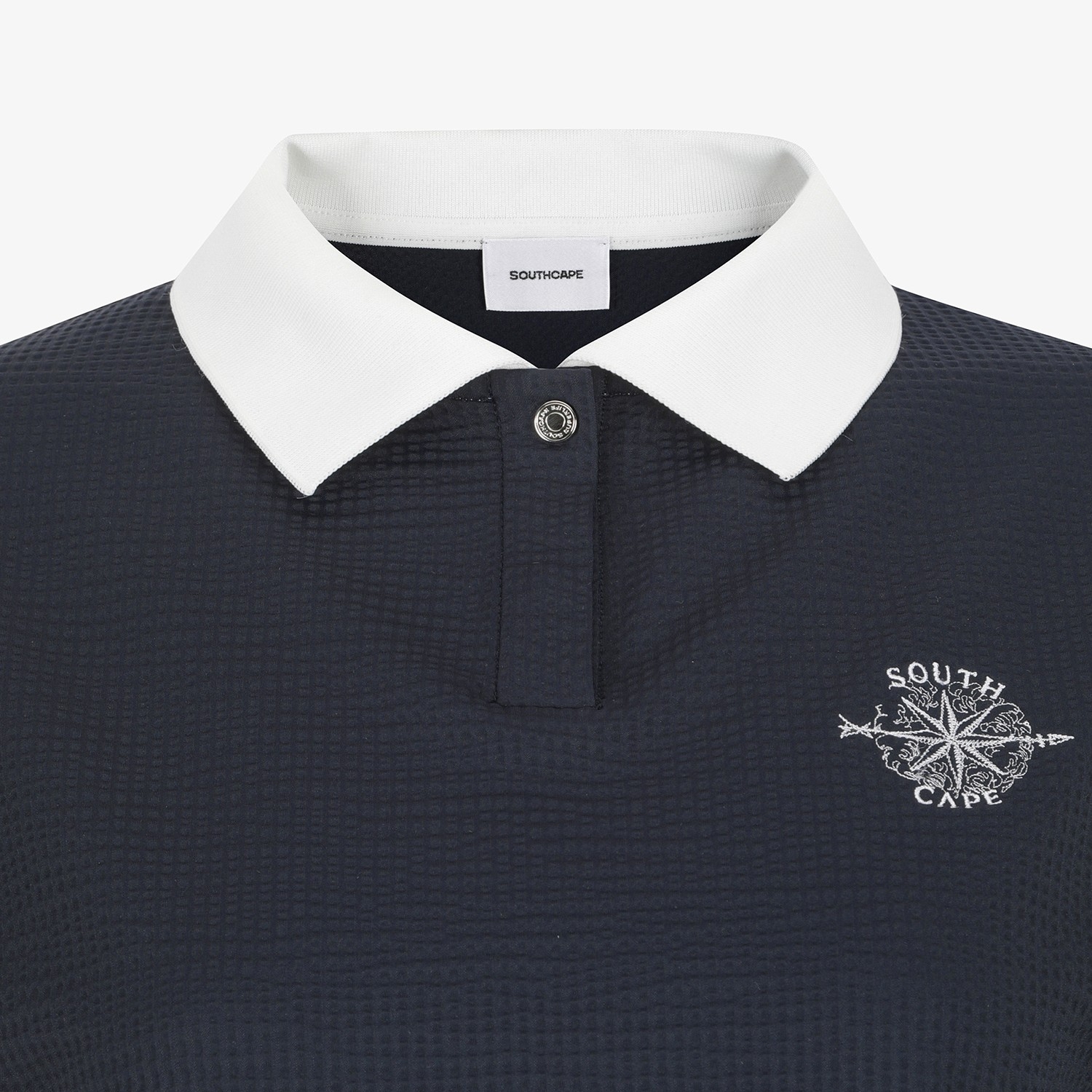 Waffle Texture Collar T-Shirt_NA