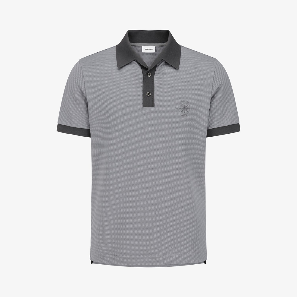 Southcross Contrast Collar Polo T-Shirt_GY
