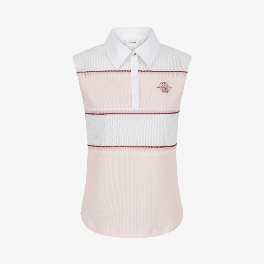 Color-Block Mesh Sleeveless_CL