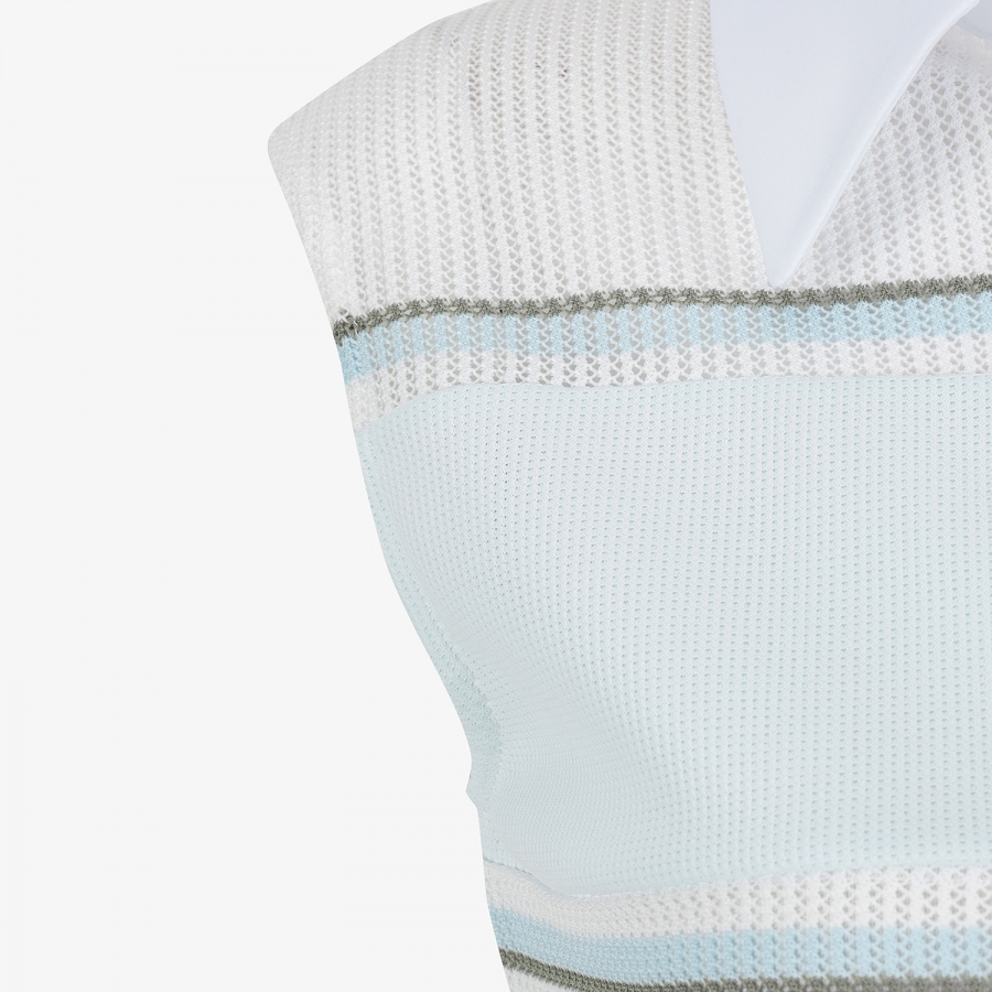Color-Block Mesh Sleeveless_MT