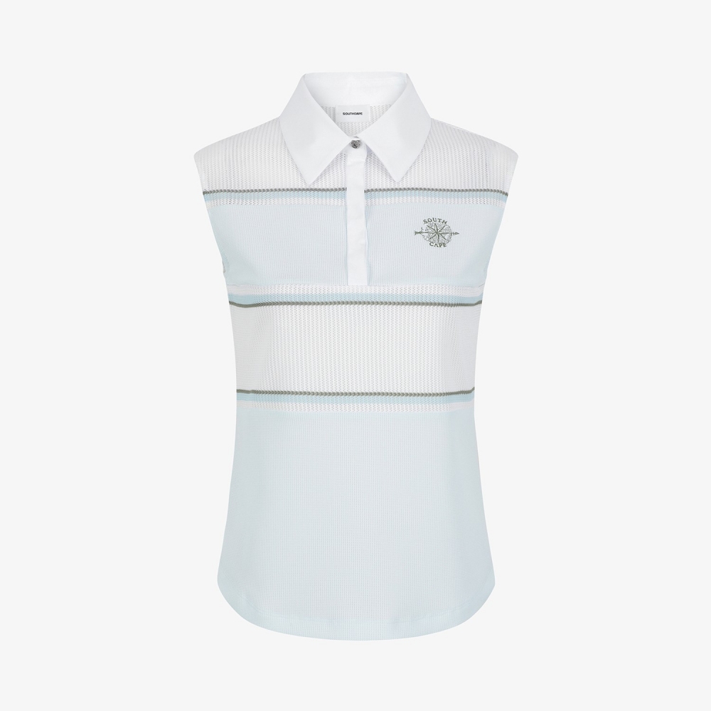 Color-Block Mesh Sleeveless_MT