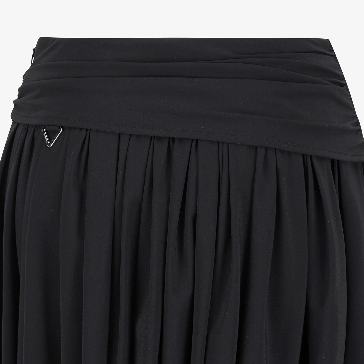 Southcross Solid Shirring Skirt_BK