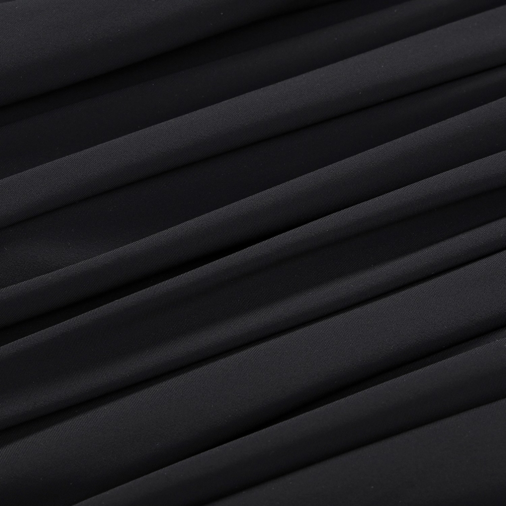 Southcross Solid Shirring Skirt_BK