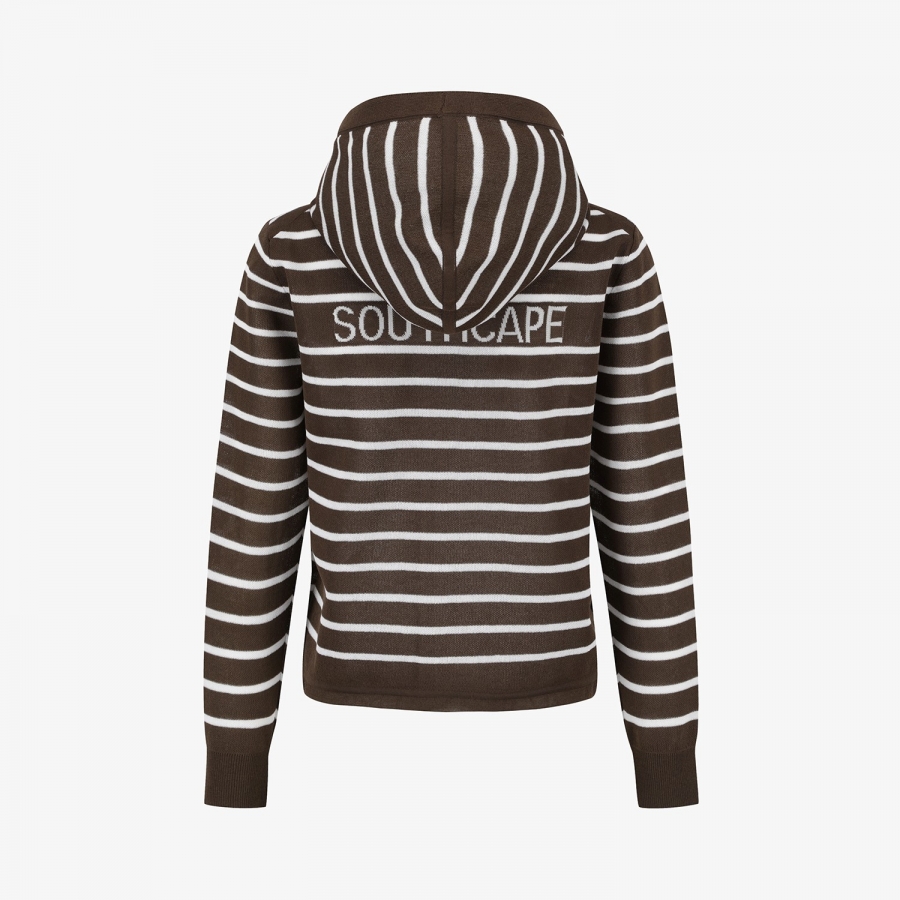 Southcross Stripe Hooded Sheer Cardigan_BR