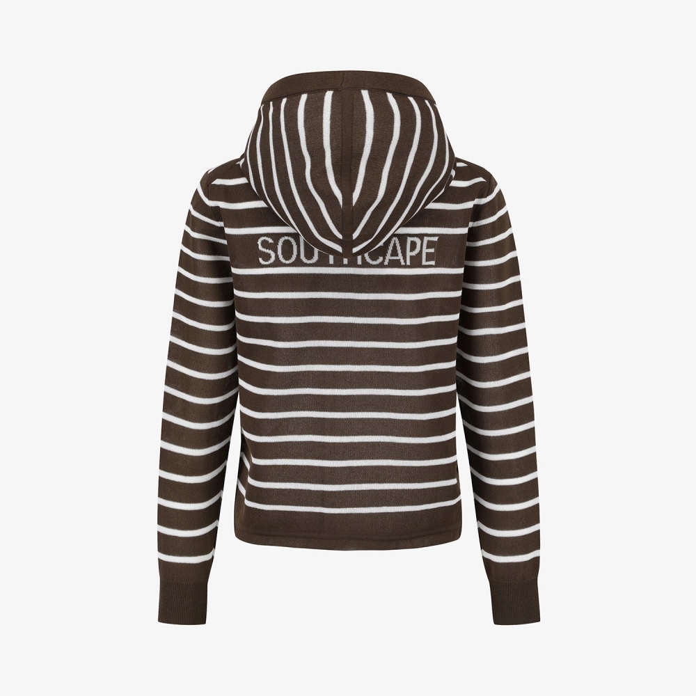 Southcross Stripe Hooded Sheer Cardigan_BR