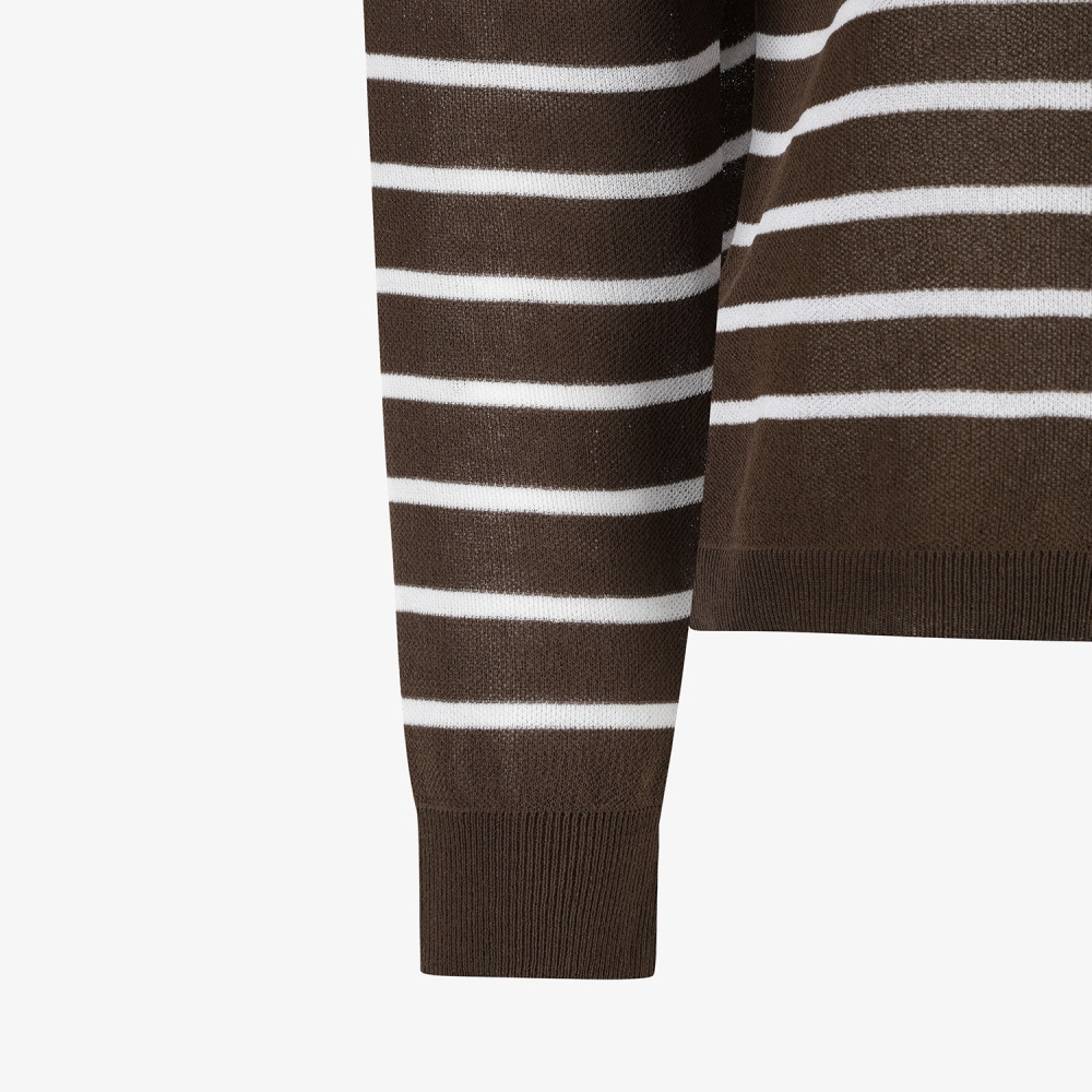 Southcross Stripe Hooded Sheer Cardigan_BR