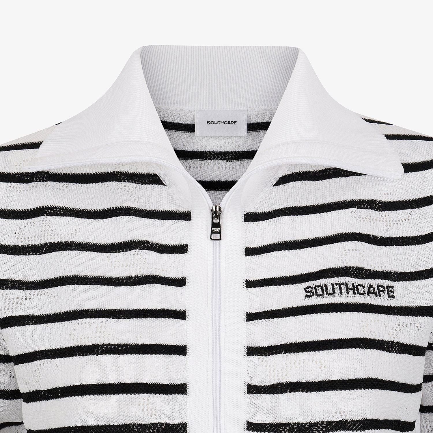 SC Logo Sailor Collar Zip-Up Cardigan_WT