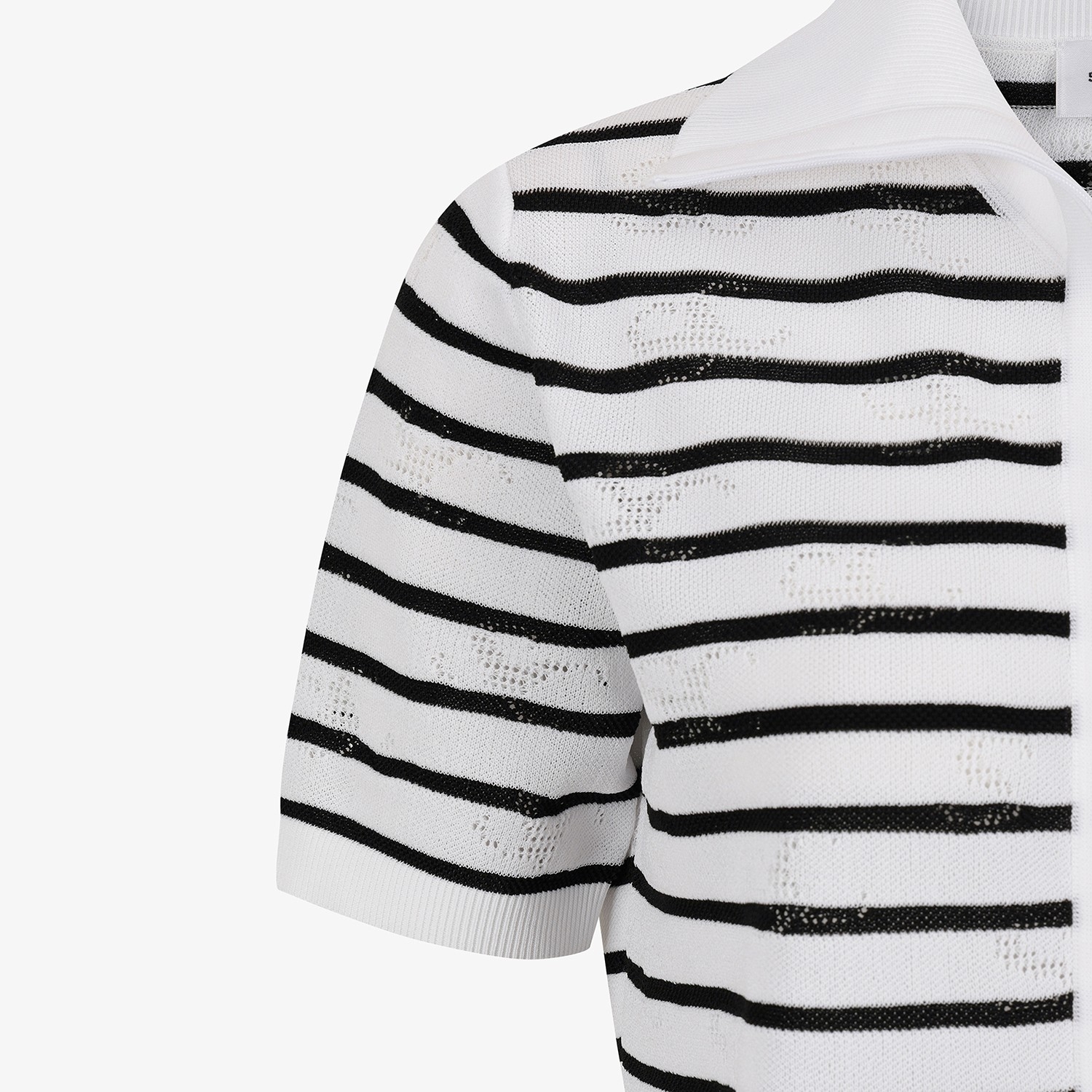 SC Logo Sailor Collar Zip-Up Cardigan_WT