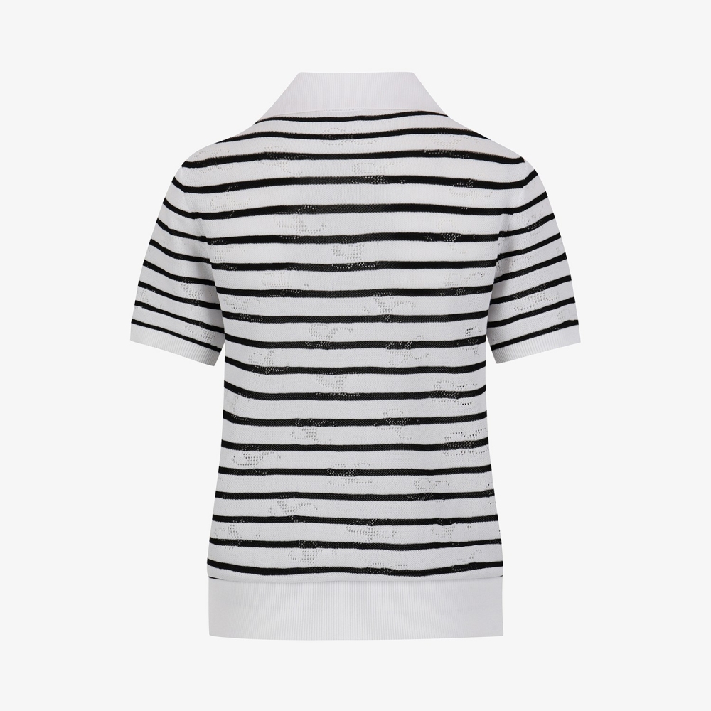SC Logo Sailor Collar Zip-Up Cardigan_WT