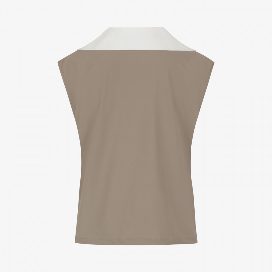 Sailor-Collar Half-Zip Sleeveless_SE