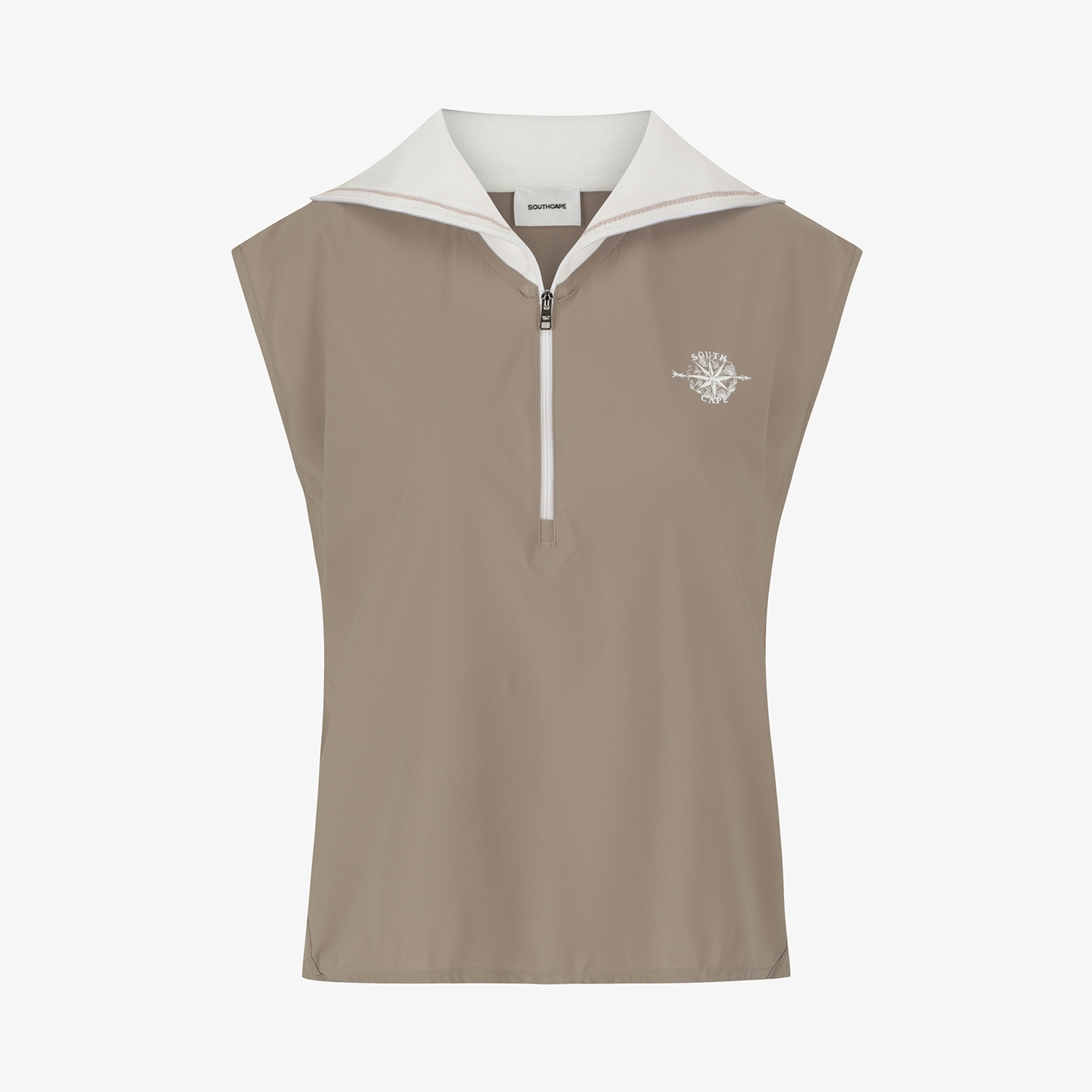 Sailor-Collar Half-Zip Sleeveless_SE