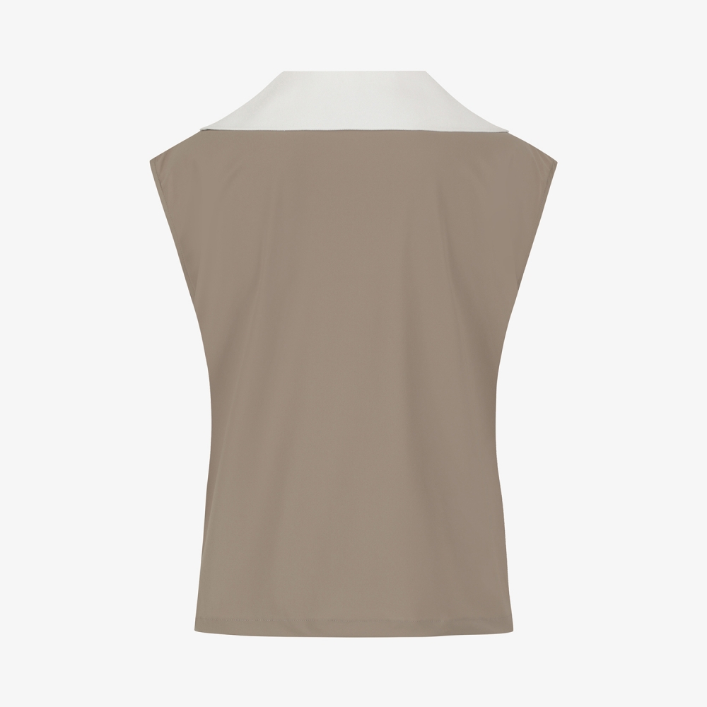 Sailor-Collar Half-Zip Sleeveless_SE