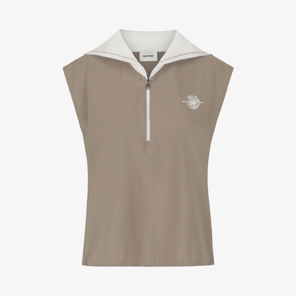 Sailor-Collar Half-Zip Sleeveless_SE