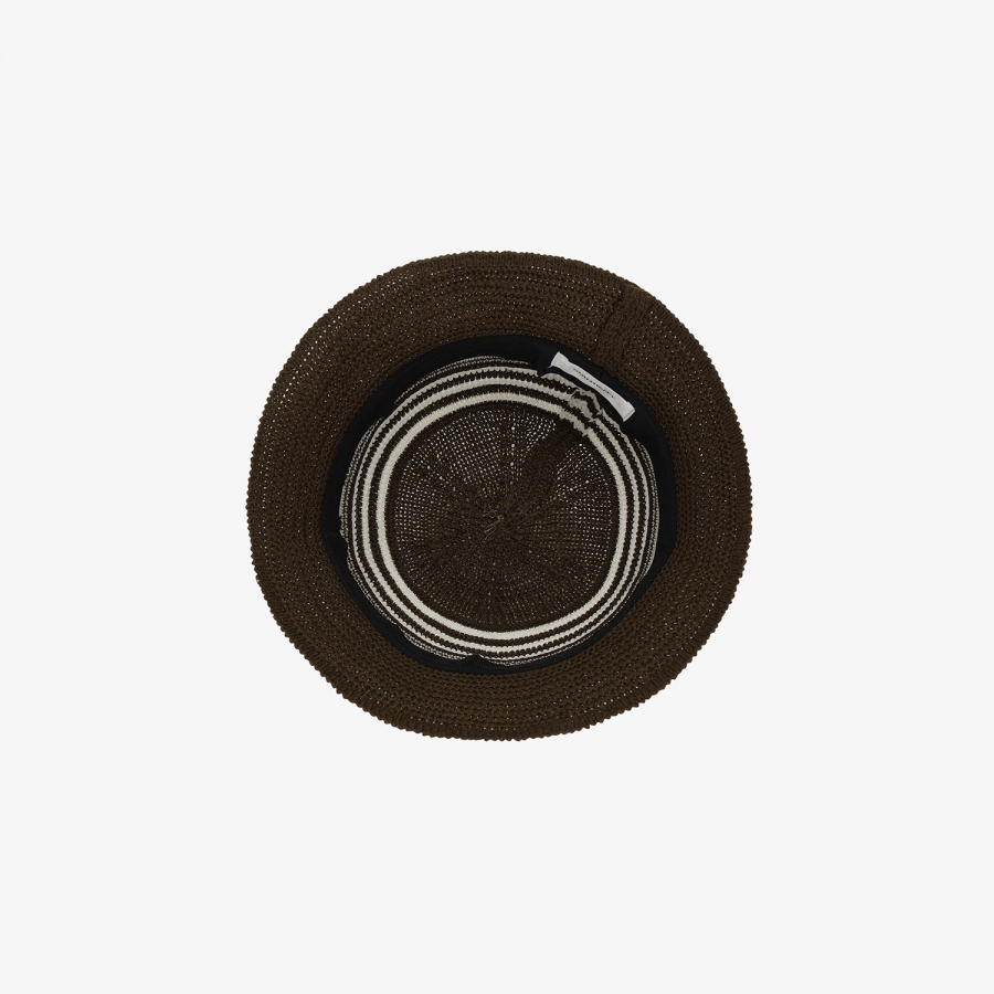 Logo Stripe Knit-Blend Bucket Hat_DW