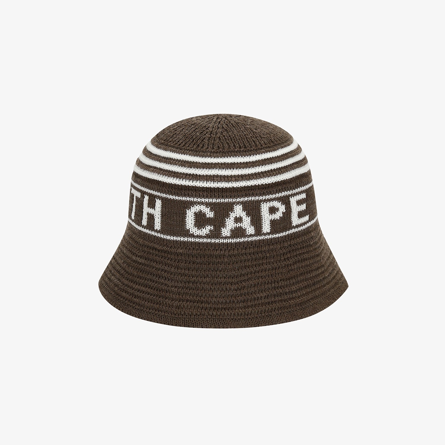 Logo Stripe Knit-Blend Bucket Hat_DW