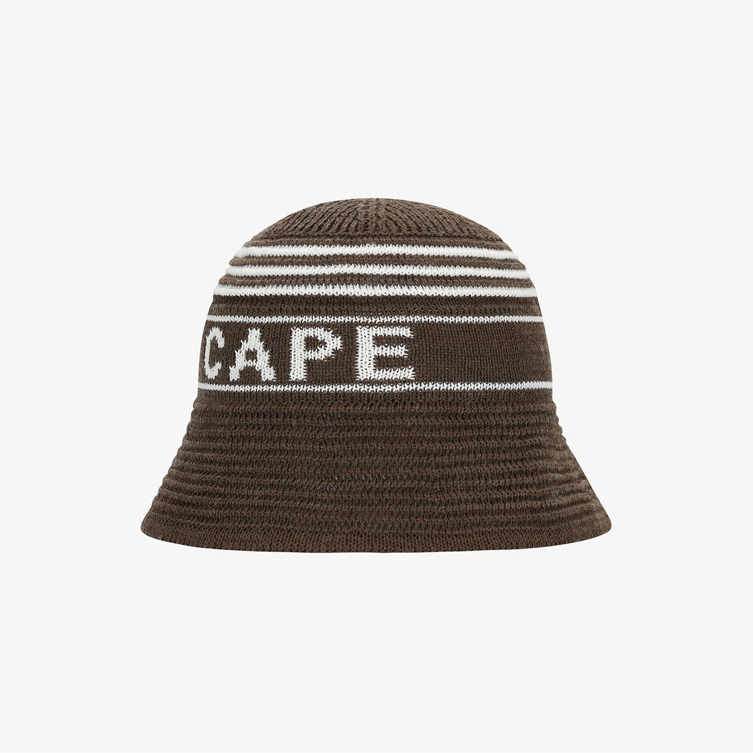 Logo Stripe Knit-Blend Bucket Hat_DW