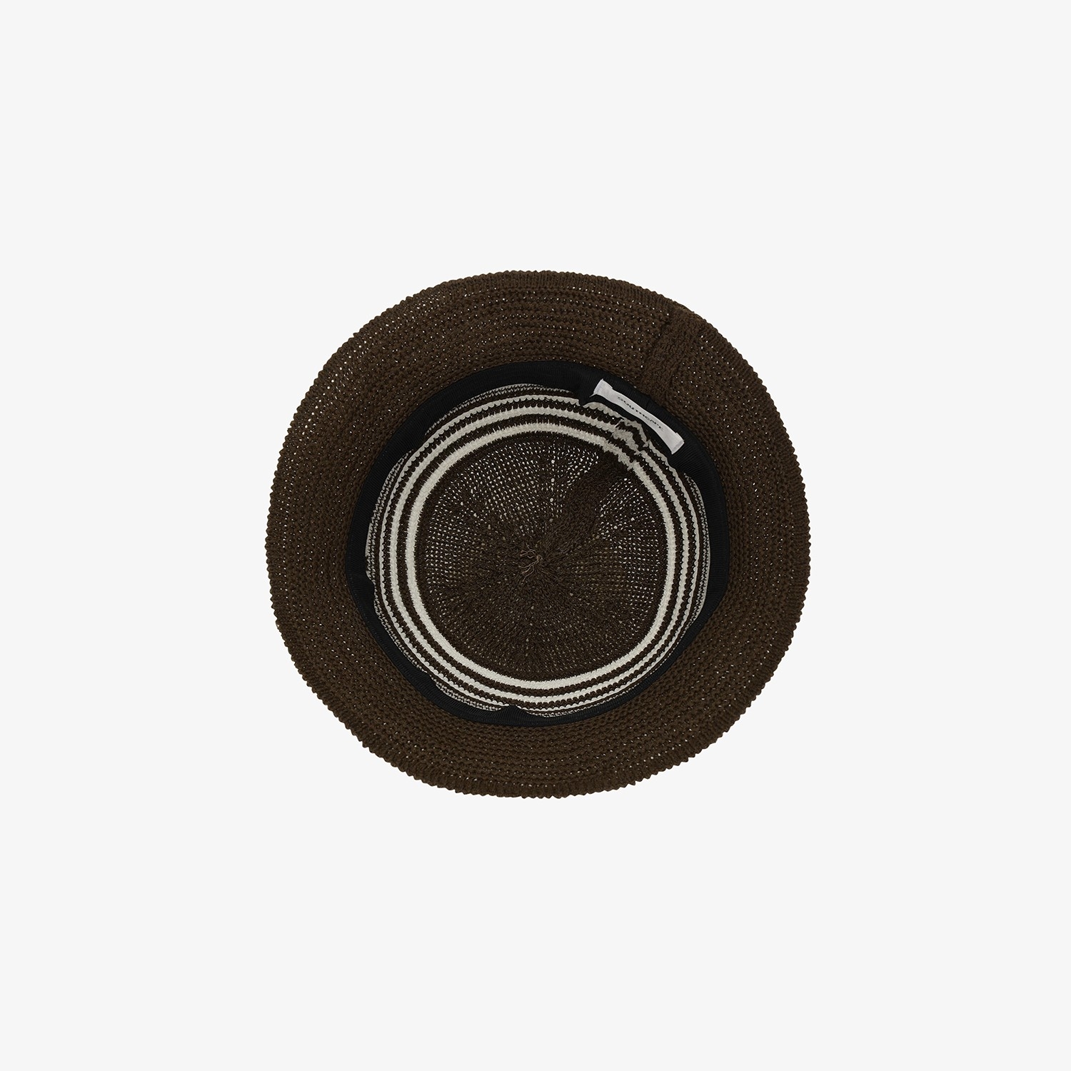 Logo Stripe Knit-Blend Bucket Hat_DW