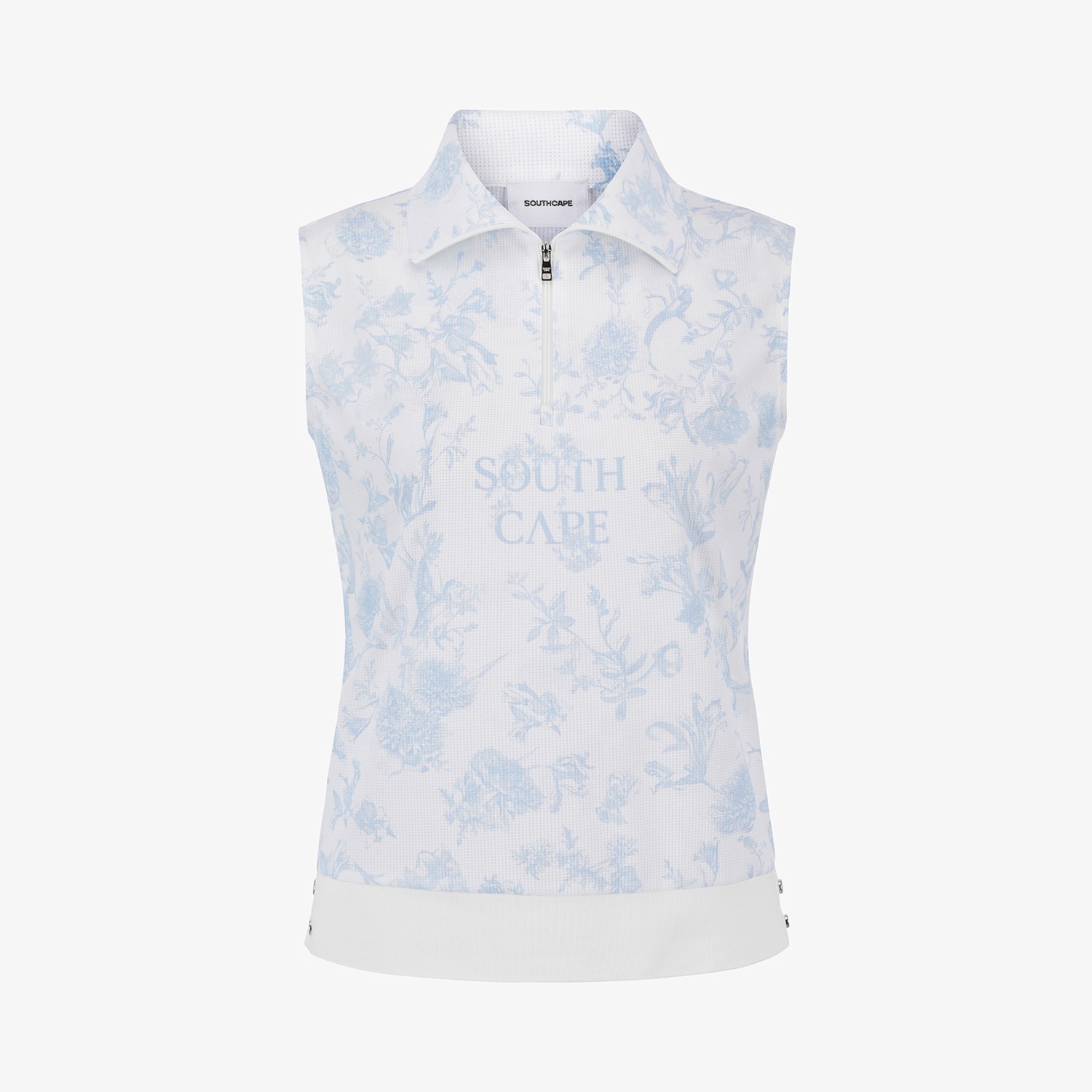 Nature Print Half-Zip Sleeveless_BL
