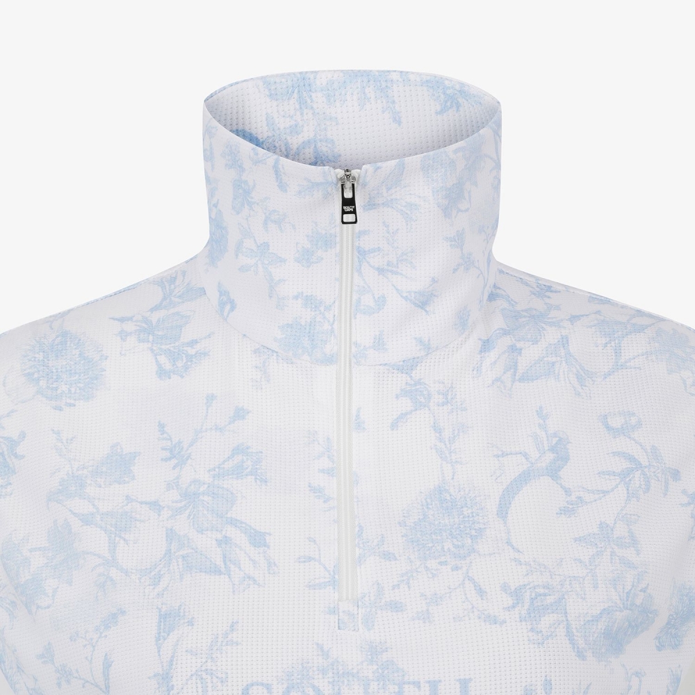 Nature Print Half-Zip Sleeveless_BL