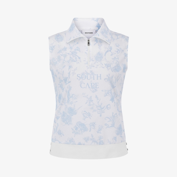 Nature Print Half-Zip Sleeveless_BL